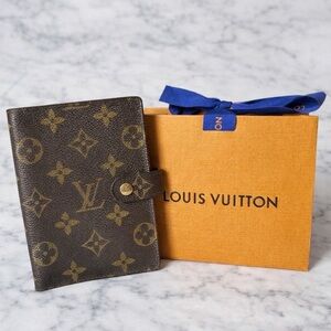 LOUIS VUITTON Monogram Agenda PM w/ shopping bag